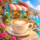 Saltwater Stories café and coffee cup icon